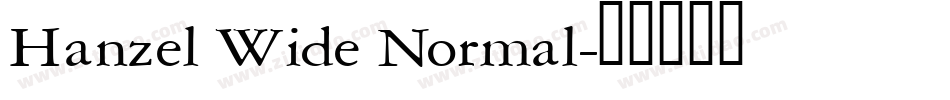 Hanzel Wide Normal字体转换